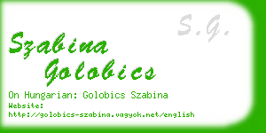 szabina golobics business card